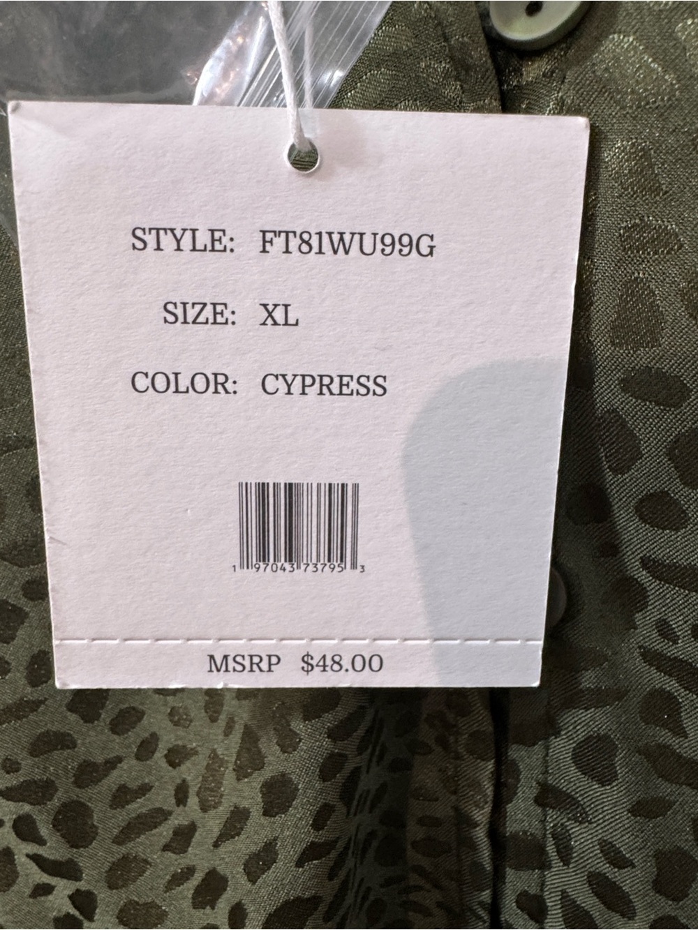 Zac & Rachel Button Down Long Sleeve Blouse in Cyprus - Size XL - Picture 2 of 9